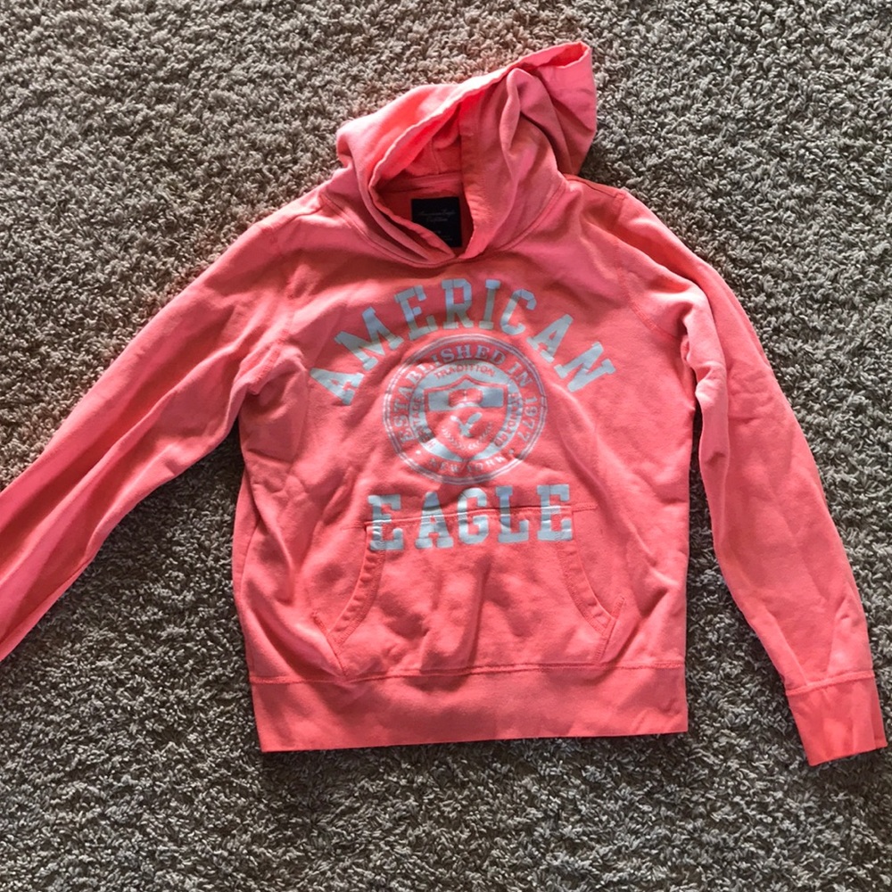Coral American Eagle Hoodie
